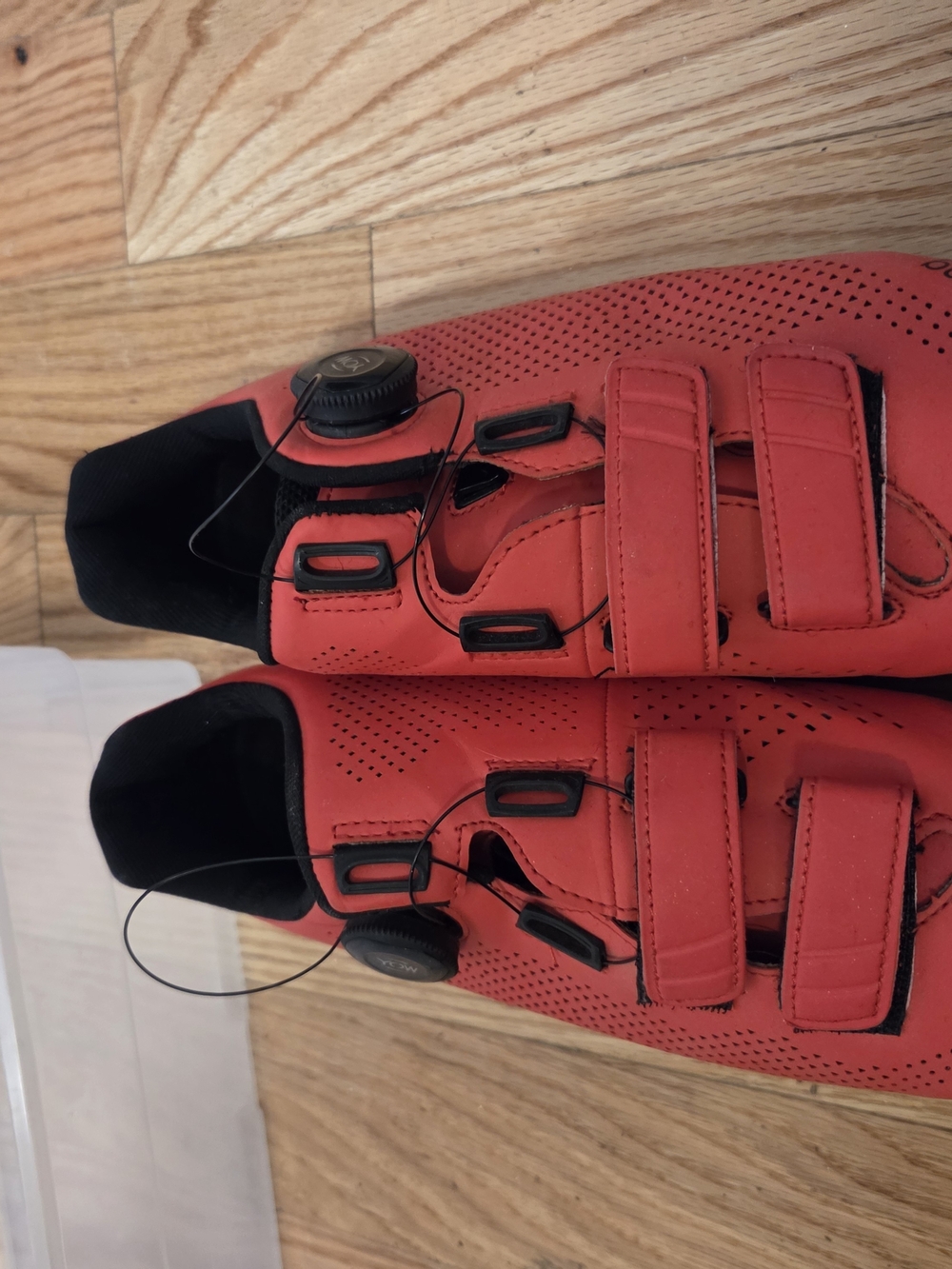 Red Performance Cycling Shoes with BOA Closure